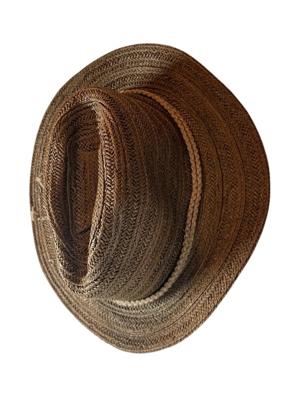 ATHLETA Woven 100% Paper Fedora Hat with Braided Band